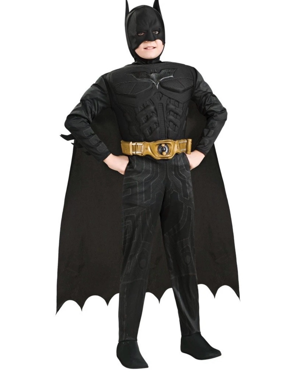 BATMAN DELUXE MUSCLE CHEST THE DARK KNIGHT RISES COSTUME CHILD SMALL 4-6 NEW NWT